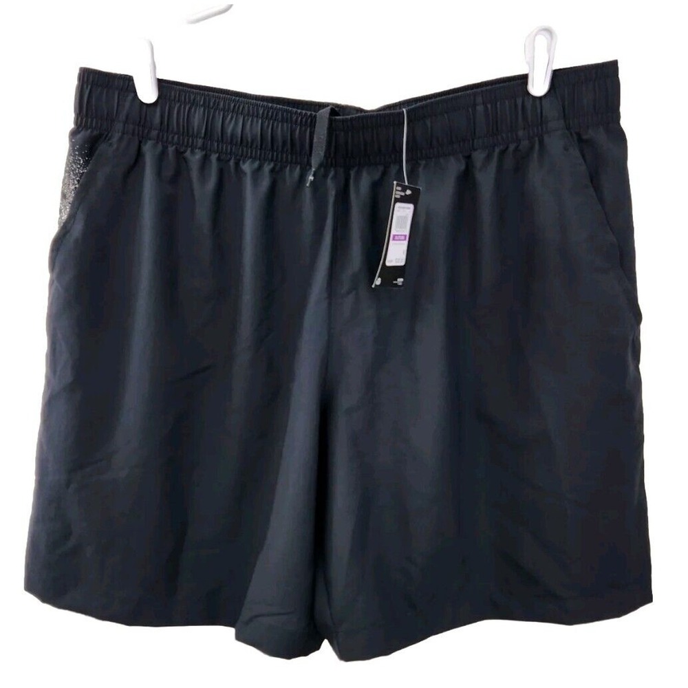 Under Armour Shorts Mens 2XL Black Woven Graphic Print Athletic Lightweight NWT